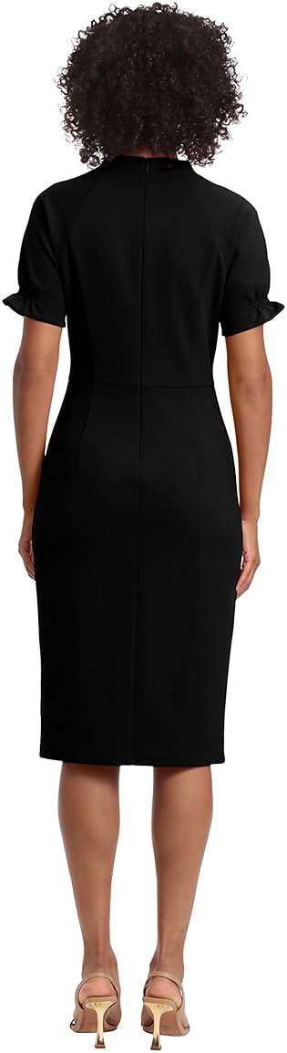 Maggy London Women's Maggy London Women's Dresses Notch Neck Sleek Sheath Dress Office Workwear - Image 3