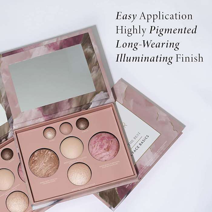 LAURA GELLER NEW YORK Baked Starter Kit: Baked Balance-n-Brighten Powder Foundation, Deep and Best of the Best Palette Blush Bronzer Highlighter Eyeshadow and Retractable Kabuki Brush - Image 6