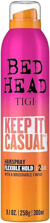 TIGI Bed Head Keep It Casual Hair Spray, Flexible Hold with Brushable Finish for Frizz and Static Control, 9.1 oz - Image 1