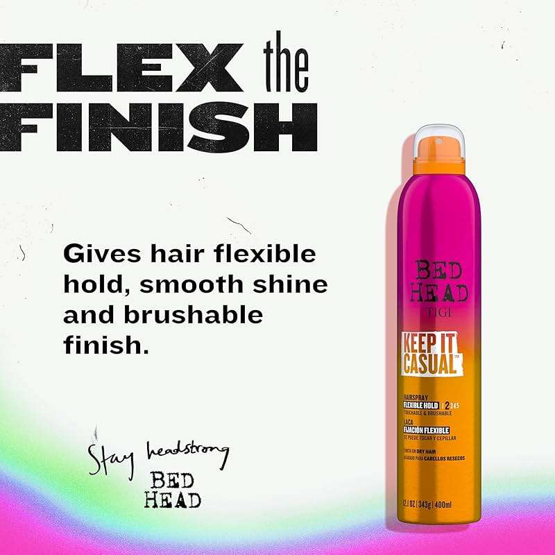 TIGI Bed Head Keep It Casual Hair Spray, Flexible Hold with Brushable Finish for Frizz and Static Control, 9.1 oz - Image 3