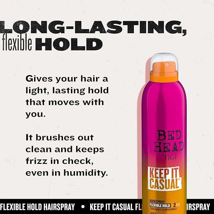 TIGI Bed Head Keep It Casual Hair Spray, Flexible Hold with Brushable Finish for Frizz and Static Control, 9.1 oz - Image 5