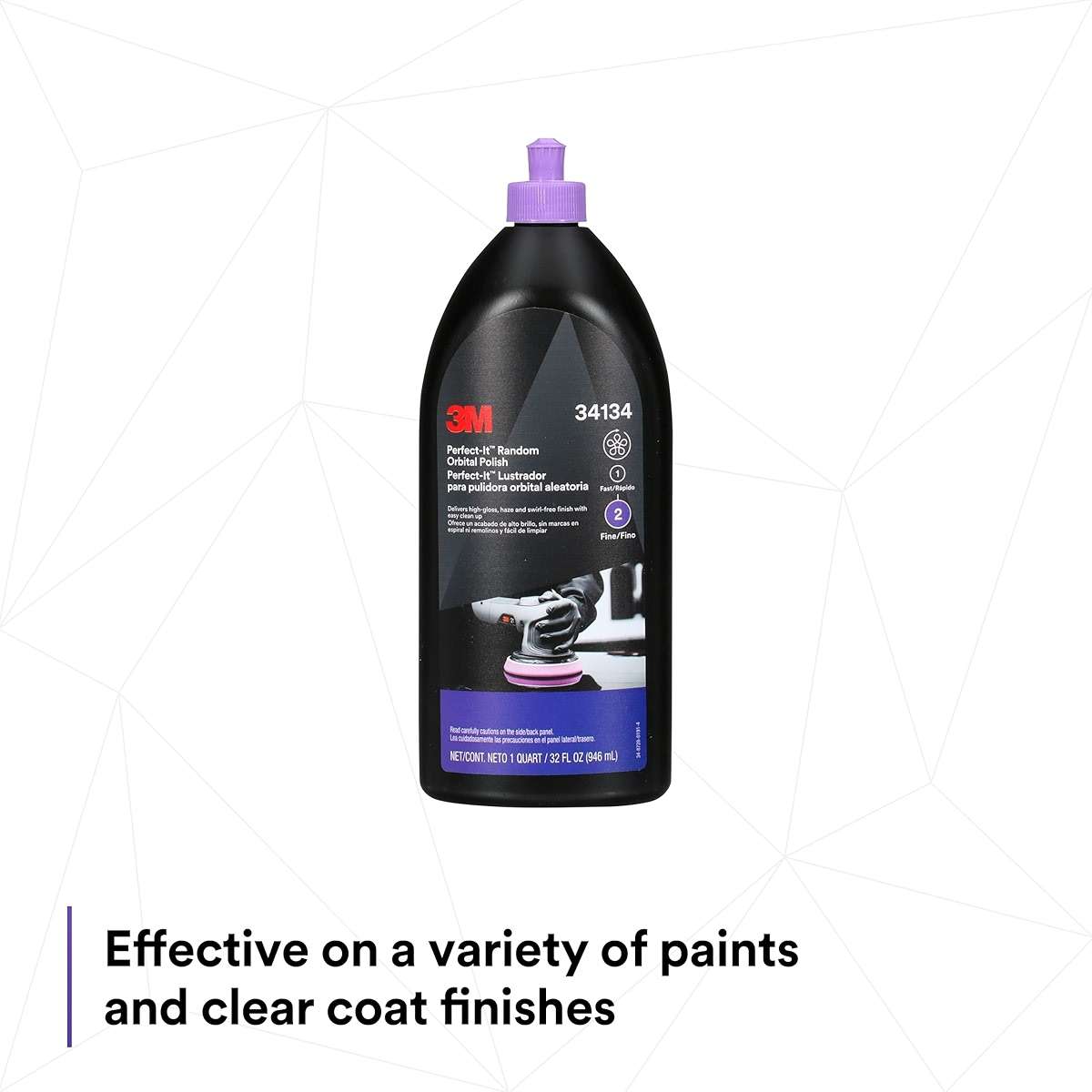 3M Perfect-It Random Orbital Polish, 34134, 1 Quart, Fast Cutting Polisher for Automotive Buffing & Polishing, High-Gloss Finish - Image 5