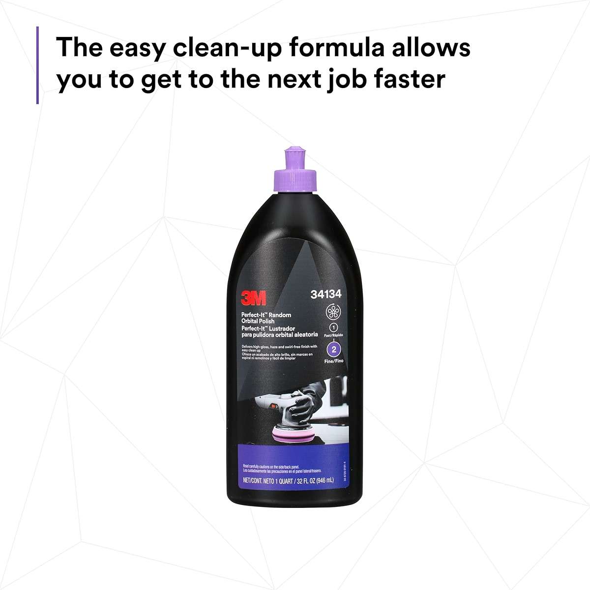 3M Perfect-It Random Orbital Polish, 34134, 1 Quart, Fast Cutting Polisher for Automotive Buffing & Polishing, High-Gloss Finish - Image 8