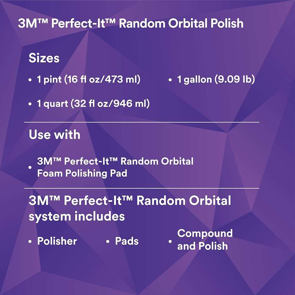 3M Perfect-It Random Orbital Polish, 34134, 1 Quart, Fast Cutting Polisher for Automotive Buffing & Polishing, High-Gloss Finish - Image 10