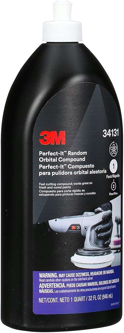3M Perfect-It Random Orbital Compound, 34131, 1 quart, Fast Cutting Compound for Automotive Buffing & Polishing - Image 9