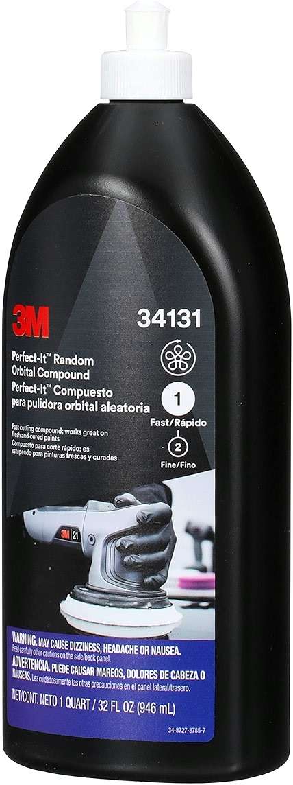 3M Perfect-It Random Orbital Compound, 34131, 1 quart, Fast Cutting Compound for Automotive Buffing & Polishing - Image 10