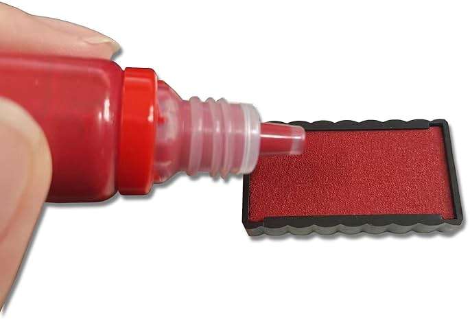 WAFJAMF Scanned Message Stamp Self-Inking Rubber Stamp Office Stamp Red Ink-Medium - Image 5