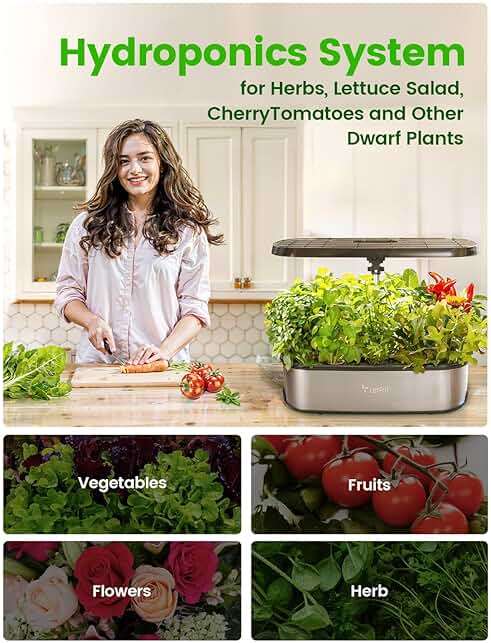 LETPOT LPH-SE Hydroponics Growing System, 12 Pods Smart Herb Garden Kit Indoor, Indoor Garden, APP & WiFi Controlled, with 24W Growing LED, 5.5L Water Tank, Pump System, Automatic Timer - Image 8