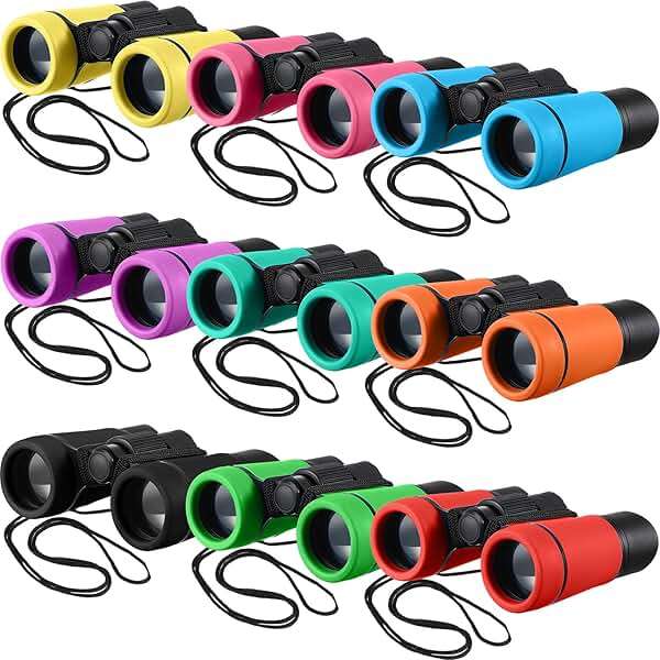 Yunsailing 9 Pack Kids Binoculars, Shockproof Compact Binoculars for Kids, Folding Outdoor Explorer Toy for Bird Watching, Camp, Scavenger Hunt, Classroom Activities, VBS, Party Favor(Colorful) - Image 1