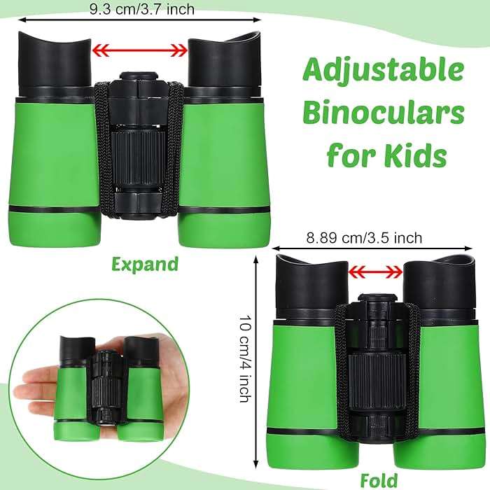 Yunsailing 9 Pack Kids Binoculars, Shockproof Compact Binoculars for Kids, Folding Outdoor Explorer Toy for Bird Watching, Camp, Scavenger Hunt, Classroom Activities, VBS, Party Favor(Colorful) - Image 2