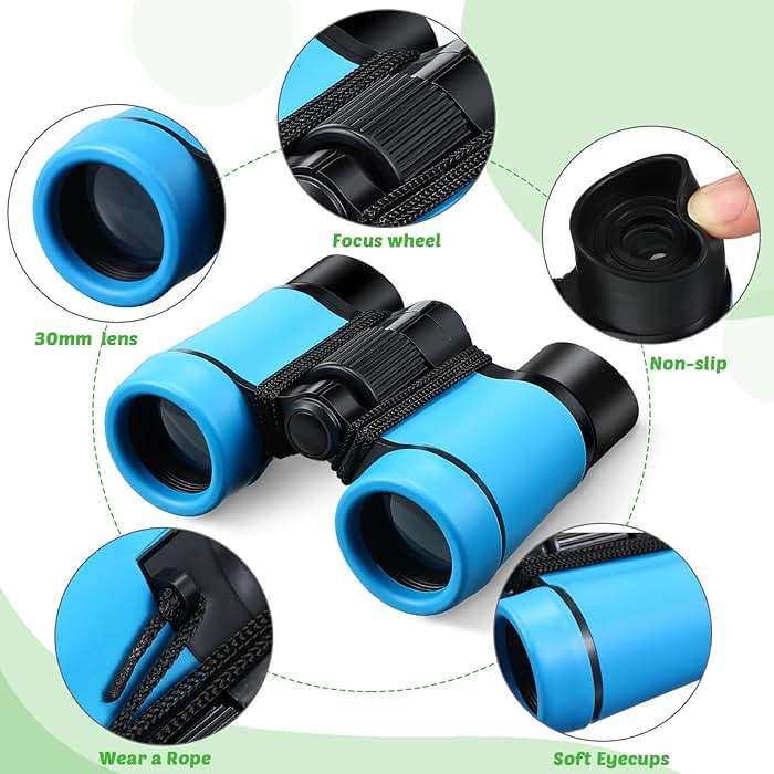 Yunsailing 9 Pack Kids Binoculars, Shockproof Compact Binoculars for Kids, Folding Outdoor Explorer Toy for Bird Watching, Camp, Scavenger Hunt, Classroom Activities, VBS, Party Favor(Colorful) - Image 3