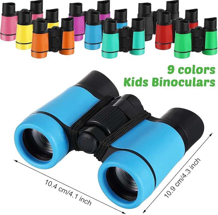 Yunsailing 9 Pack Kids Binoculars, Shockproof Compact Binoculars for Kids, Folding Outdoor Explorer Toy for Bird Watching, Camp, Scavenger Hunt, Classroom Activities, VBS, Party Favor(Colorful) - Image 4
