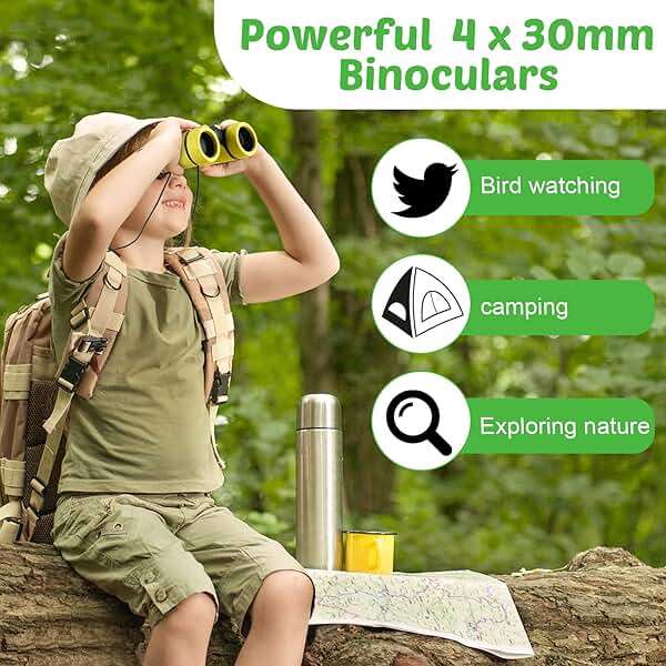 Yunsailing 9 Pack Kids Binoculars, Shockproof Compact Binoculars for Kids, Folding Outdoor Explorer Toy for Bird Watching, Camp, Scavenger Hunt, Classroom Activities, VBS, Party Favor(Colorful) - Image 5