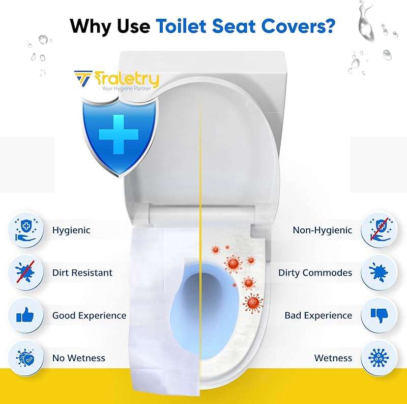 Traletry Toilet Seat Covers Disposable Flushable Travel Pack of 100, XL Biodegradable Paper Toilet Seat Covers for Adults & Kids, Public Restroom, Airplane & Camping Travel Essentials - Image 5
