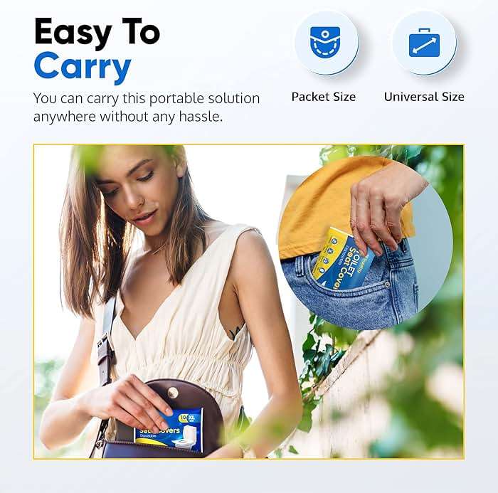 Traletry Toilet Seat Covers Disposable Flushable Travel Pack of 100, XL Biodegradable Paper Toilet Seat Covers for Adults & Kids, Public Restroom, Airplane & Camping Travel Essentials - Image 6