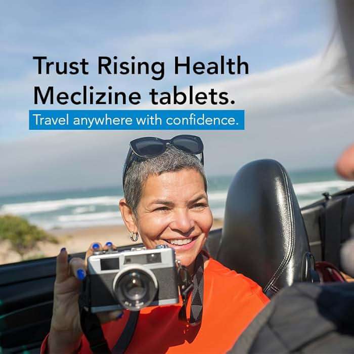 Rising Health Motion Relief and Nausea - Meclizine HCL 25mg - Antiemetic, Motion Relief Chewable Tablets (100) - Image 4