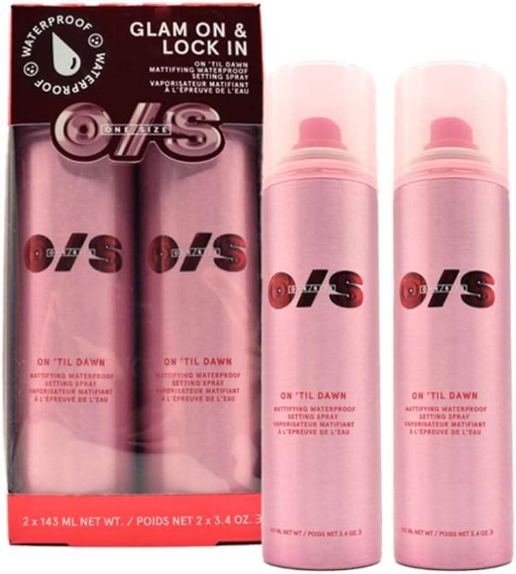 One Size On 'Til Dawn Setting Spray Duo Mattifying Waterproof Setting Spray Duo Holiday Gift Set, Clear - Image 1