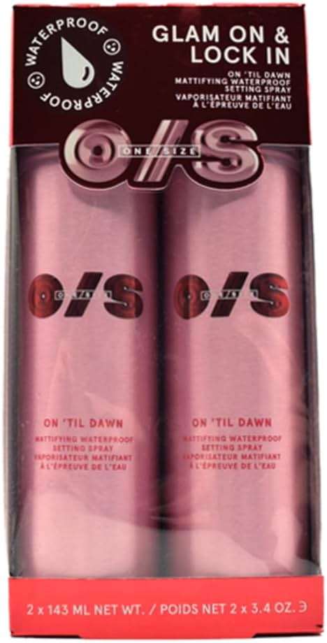 One Size On 'Til Dawn Setting Spray Duo Mattifying Waterproof Setting Spray Duo Holiday Gift Set, Clear - Image 5