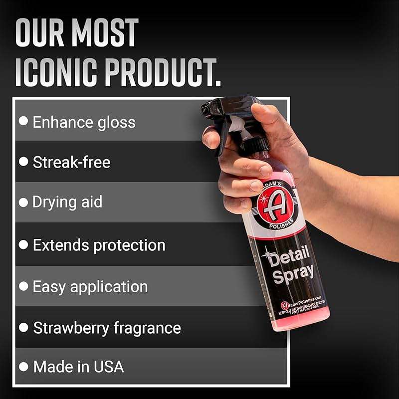 Adam's Detail Spray (2-Pack) - Quick Waterless Detailer Spray for Car Detailing, Washing, Polishing & Vehicle Claying - Image 2