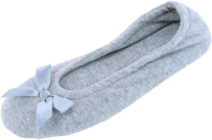 CTM Women's Terry Ballerina Slipper House Shoe - Image 1