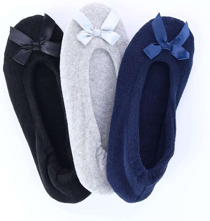 CTM Women's Terry Ballerina Slipper House Shoe - Image 4