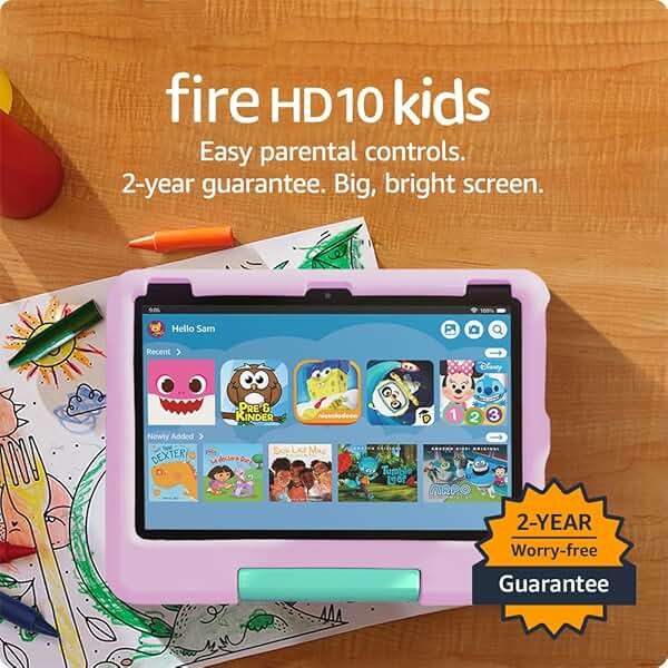 Amazon Fire HD 10 Kids tablet (newest model) ages 3-7 | Bright 10.1" HD screen with included ad-free and exclusive content, robust parental controls, 13-hr battery, 32 GB, Pink - Image 8