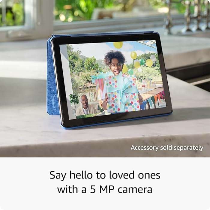 Like-New Amazon Fire HD 10 tablet (newest model) built for relaxation, 10.1" vibrant Full HD screen, octa-core processor, 3 GB RAM, 32 GB, Lilac - Image 5