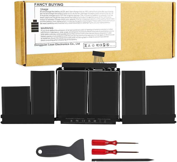 Fancy Buying A1417 Laptop Battery Replacement for MacBook Pro 15 inch Retina A1398 [ Mid 2012 Early 2013], fits MD831LL/A MC975LL/A MC976LL/A ME665LL/A ME664LL/A - Image 1