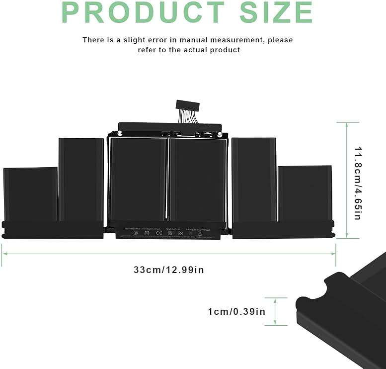 Fancy Buying A1417 Laptop Battery Replacement for MacBook Pro 15 inch Retina A1398 [ Mid 2012 Early 2013], fits MD831LL/A MC975LL/A MC976LL/A ME665LL/A ME664LL/A - Image 3