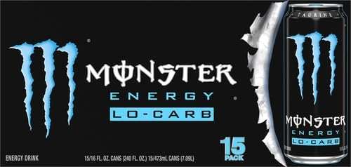 Monster Energy, Lo-Carb Monster, Low Carb Energy Drink, 16 Ounce | Pack of 15 - Image 3