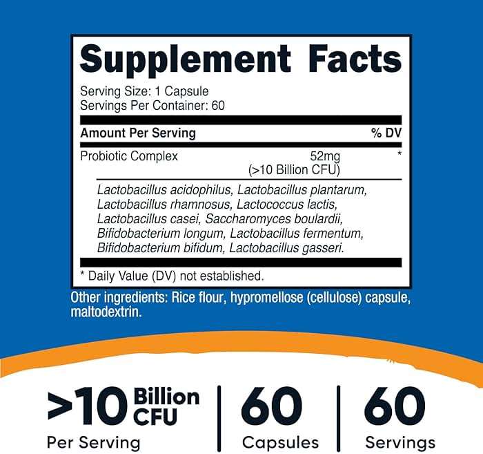 Nutricost Probiotic Complex (10 Billion CFU) 60 Capsules - Acidophilus Plus 9 Other Probiotics, Non-GMO, Gluten Free Supplement - Image 2