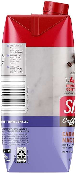 SlimFast Protein Shake with Caffeine, Caramel Macchiato- 20g Protein, Meal Replacement Shakes, High Protein with Low Carb and Low Sugar, 24 Vitamins and Minerals, 12 Count (Pack of 1) - Image 9