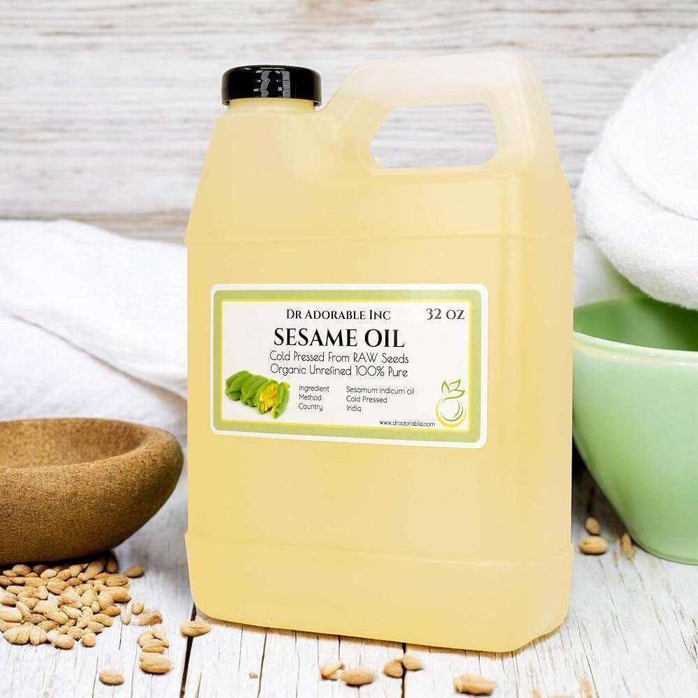 Dr Adorable - 32 oz - Sesame Seed Oil From RAW Seed - Unrefined 100% Pure Natural Organic Cold Pressed - Image 2