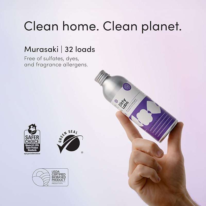 Dirty Labs | Murasaki Scent | Bio Enzyme Liquid Laundry Detergent | 32 Loads (8.6 fl oz) | Hyper-Concentrated | High Efficiency & Standard Washing | Nontoxic, Biodegradable | Stain & Odor Removal - Image 3