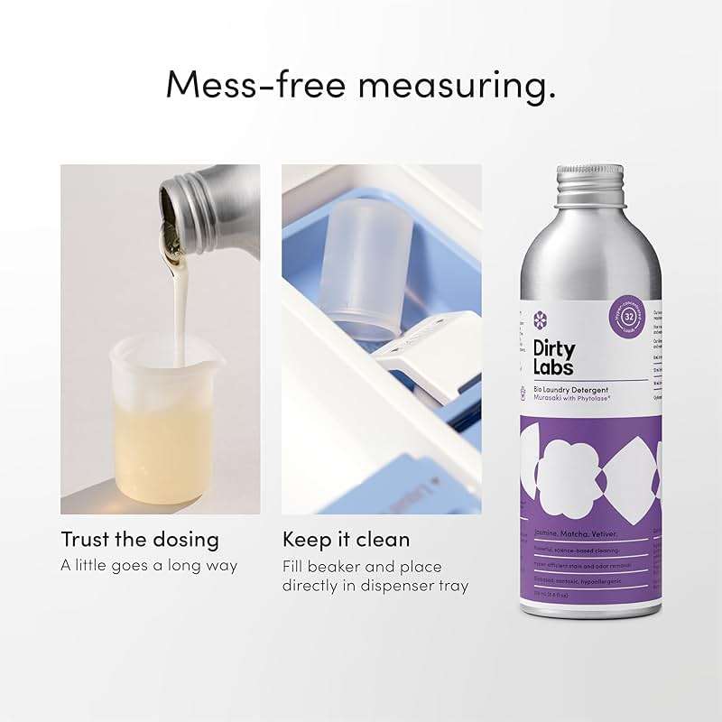 Dirty Labs | Murasaki Scent | Bio Enzyme Liquid Laundry Detergent | 32 Loads (8.6 fl oz) | Hyper-Concentrated | High Efficiency & Standard Washing | Nontoxic, Biodegradable | Stain & Odor Removal - Image 7