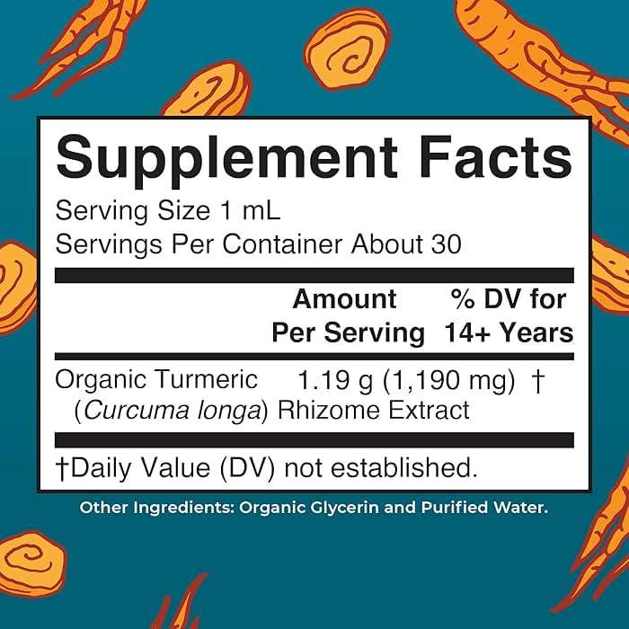 MARYRUTH'S Organics Organic Turmeric Liquid Extract | Sugar Free | USDA Organic | Organic Turmeric Supplement | Non-GMO | Gluten Free | Vegan | Alcohol-Free Tincture | 1 Fl Oz - Image 2