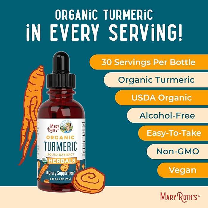 MARYRUTH'S Organics Organic Turmeric Liquid Extract | Sugar Free | USDA Organic | Organic Turmeric Supplement | Non-GMO | Gluten Free | Vegan | Alcohol-Free Tincture | 1 Fl Oz - Image 7
