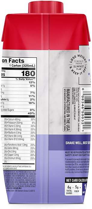 SlimFast Protein Shake, Strawberry- 20g Protein, Meal Replacement Shake Ready to Drink, High Protein with Low Carb and Low Sugar, 24 Vitamins and Minerals, 12 Count (Pack of 1) (Packaging May Vary) - Image 7