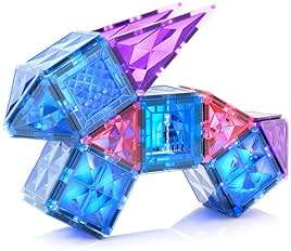 Diamond Magnetic Building Blocks for Kids - Princess Castle Magnetic Tiles Toys for 3-8 Year Old Girls & Boys - 3 4 5 6 Year Old Girl Birthday Xmas Gifts - STEM Educational Toys for Creative Play - Image 8