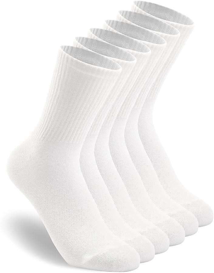 HAVE A TREE 3-6 Pack Womens Crew Lightweight Thin Casual Calf Socks Size 6-11 - Image 1