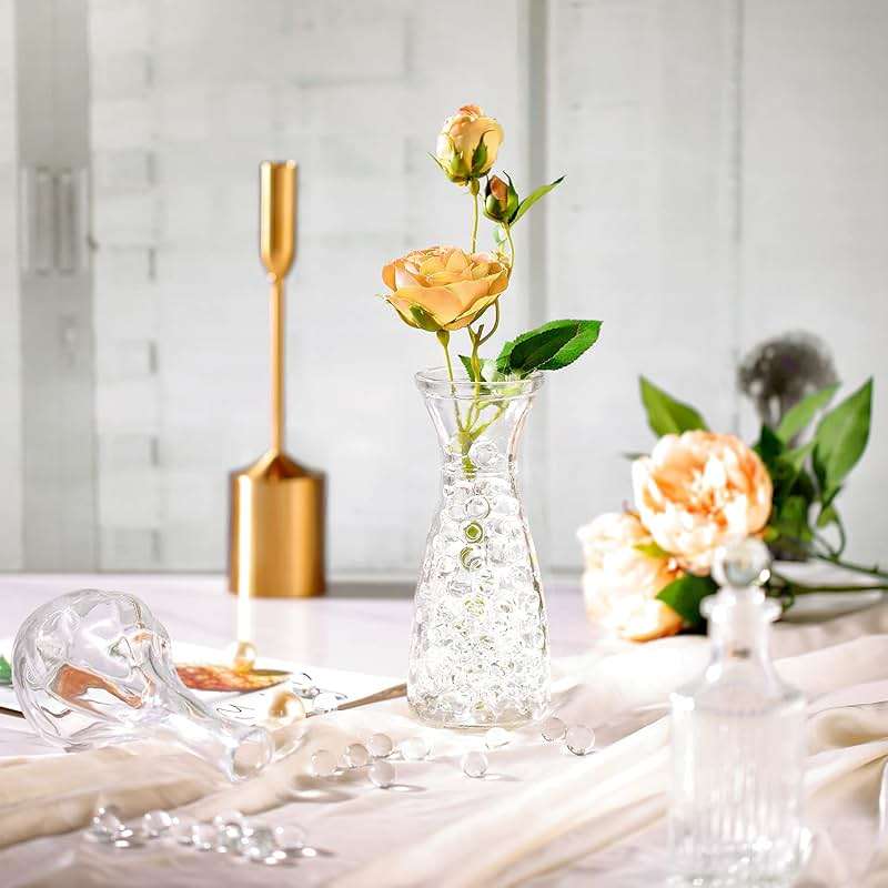 NOTCHIS 70,000 Clear Water Gel Beads for Vases, Transparent Water Gel Beads for Vase Filler, Candles, Wedding Centerpiece Floral Decorations - Image 2