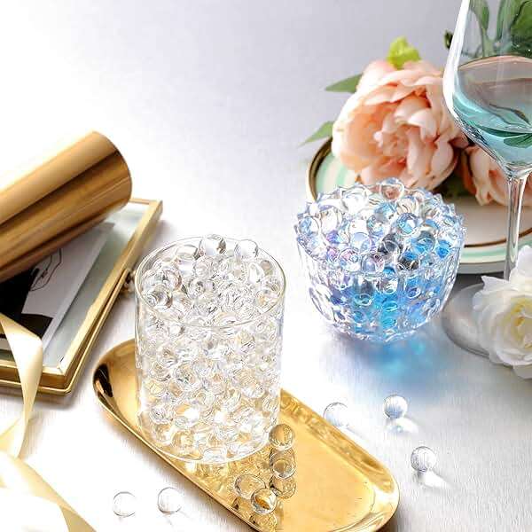 NOTCHIS 70,000 Clear Water Gel Beads for Vases, Transparent Water Gel Beads for Vase Filler, Candles, Wedding Centerpiece Floral Decorations - Image 5
