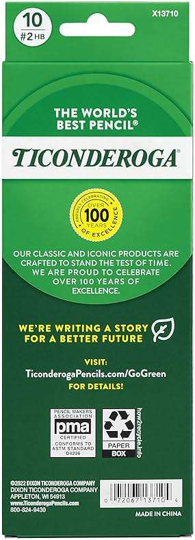 Ticonderoga® Pastel Pencils, 2 Soft, Assorted Colors, Pack Of 10 Pencils - Image 2