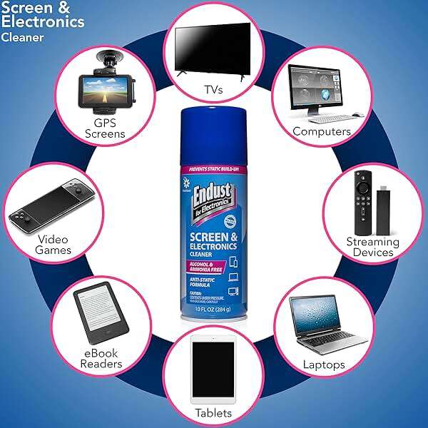 Endust for Electronics; Anti-Static Screen & Electronics Multi-Surface Cleaning Spray; Foaming, Streak & Residue Free; Ammonia & Alcohol Free, Oil & Wax Free; 10 oz. Aerosol (096010) - Image 5