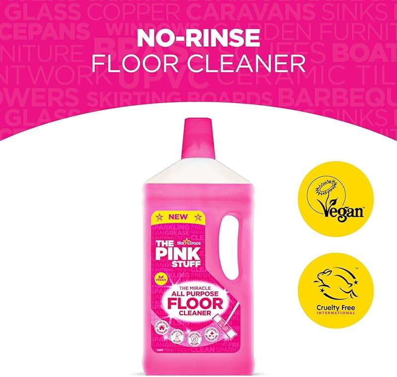 Stardrops - The Pink Stuff - The Miracle All Purpose Floor Cleaner - Pack of 2, 67.6 Fl Oz (82375) - Image 2