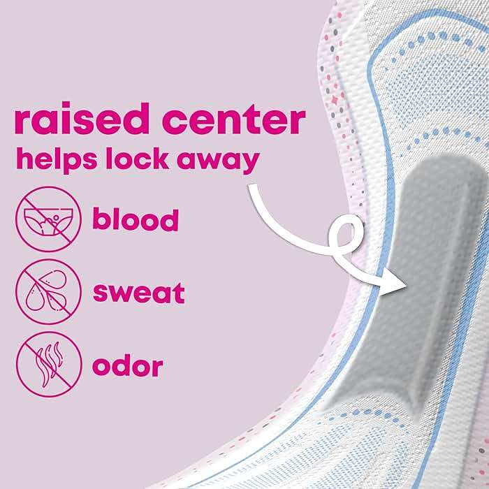 U by Kotex Balance Ultra Thin Pads with Wings, Heavy Absorbency, 46 Count (Packaging May Vary) - Image 4