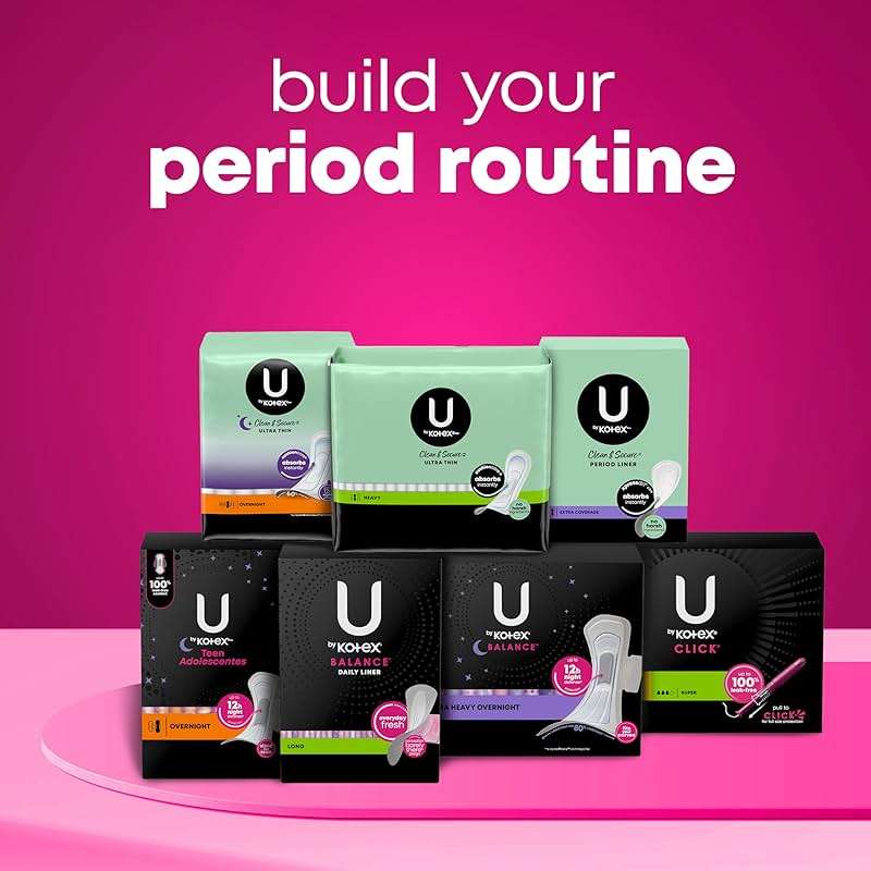 U by Kotex Balance Ultra Thin Pads with Wings, Heavy Absorbency, 46 Count (Packaging May Vary) - Image 8