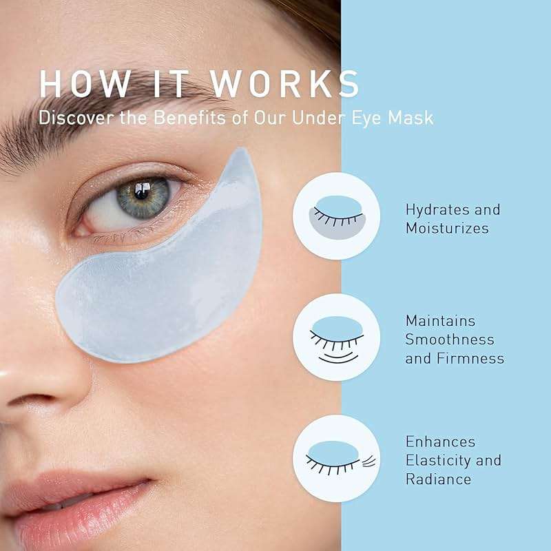 Under Eye Patches for Dark Circles: 30 Pairs Enaskin Naturals Retinol Collagen Eye Gels Mask - Reduce Wrinkles Puffy & Bags - Skin Treatment Pads - Anti Aging Moisturizer For Women (Blue) - Image 2