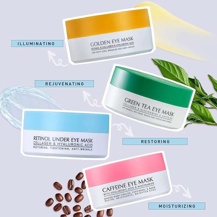 Under Eye Patches for Dark Circles: 30 Pairs Enaskin Naturals Retinol Collagen Eye Gels Mask - Reduce Wrinkles Puffy & Bags - Skin Treatment Pads - Anti Aging Moisturizer For Women (Blue) - Image 9