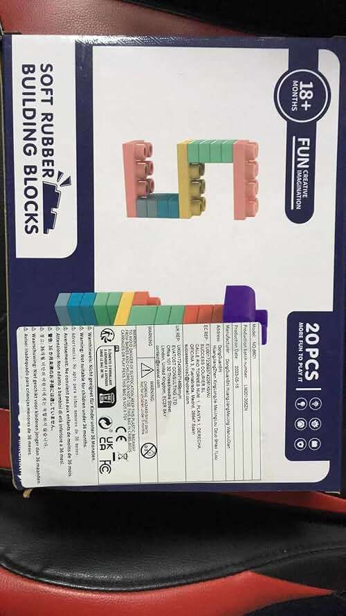ROHSCE Soft Building Blocks for Toddler, Blocks for Kids 6 Months and up, Large Creative Stacking Blocks 20 PCS STEM Toddler Toys Gifts, Educational Baby Blocks Colorful Soft Block Sets - Image 9